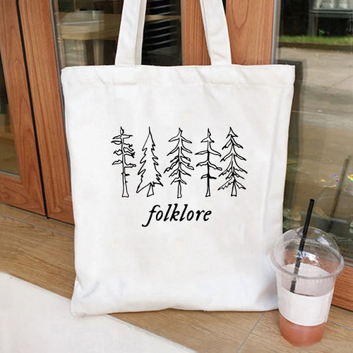 Folklore Shopper Bag Taylor Music Swift Albums Canvas Bag Folklore