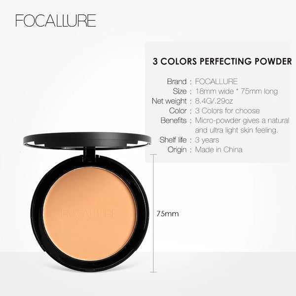 Mineral Face Pressed Oil Control Natural Foundation Powder 3 Colors