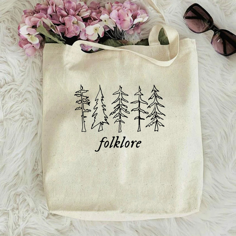 Folklore Shopper Bag Taylor Music Swift Albums Canvas Bag Folklore