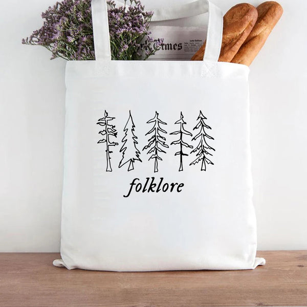 Folklore Shopper Bag Taylor Music Swift Albums Canvas Bag Folklore
