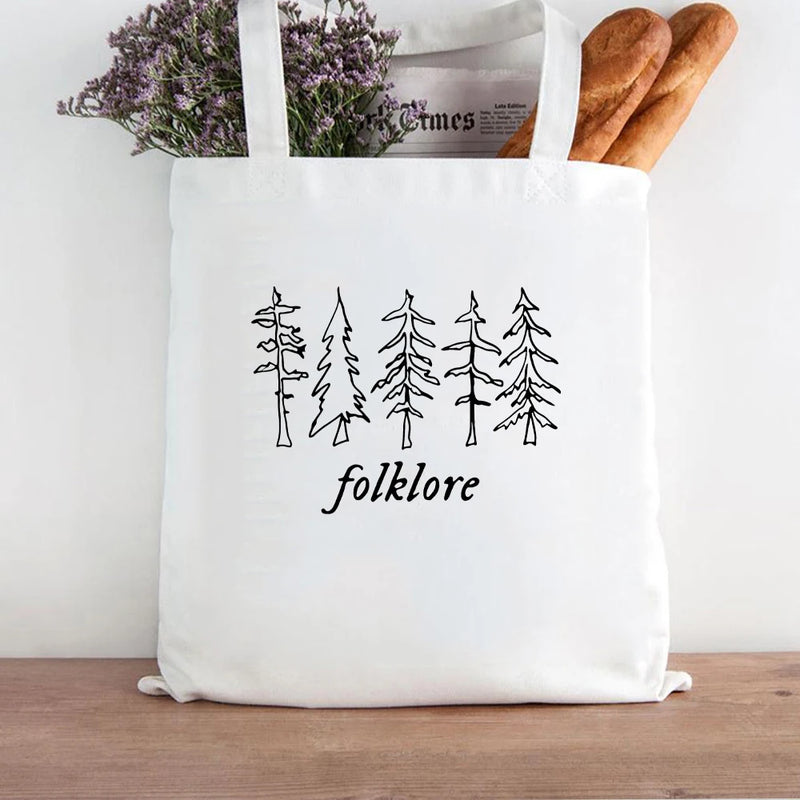 Folklore Shopper Bag Taylor Music Swift Albums Canvas Bag Folklore