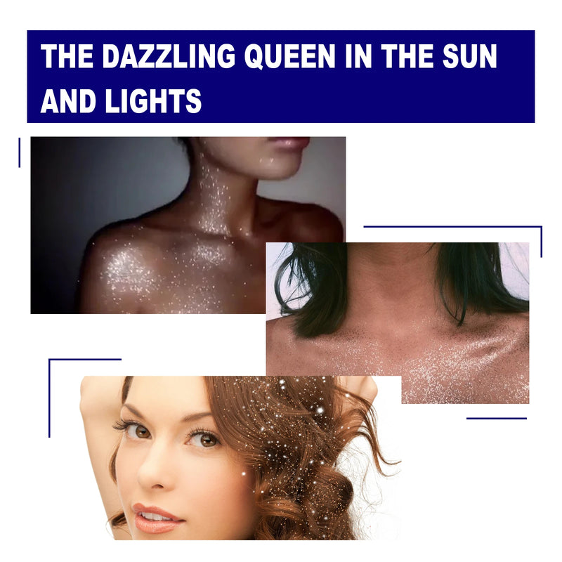 Jaysuing Shiny Glitter Spray Body Hair Clothes Highlighter Powder