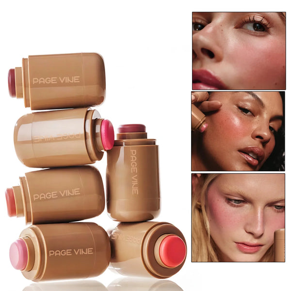 PAGE VINE Pocket Blush Stick Multi-Functional 6 Colors Lip & Cheek