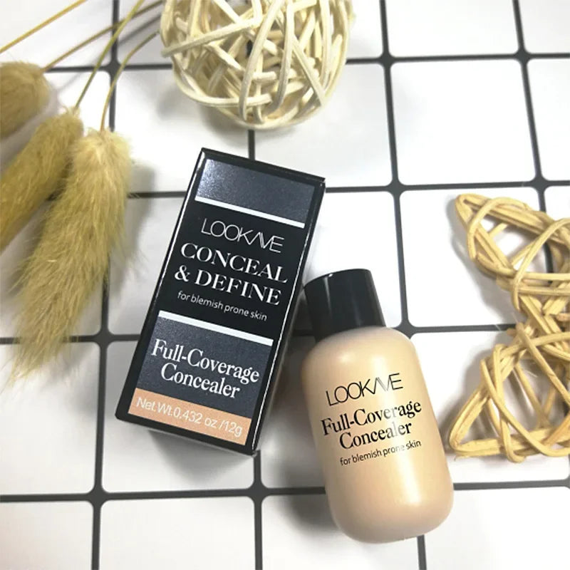Liquid Concealer Foundation Cream Makeup Waterproof Lasting Full