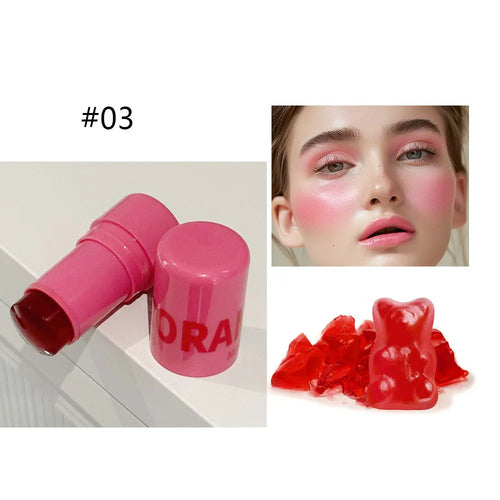 Jelly blush lip gloss stick for lazy people to contour, even skin