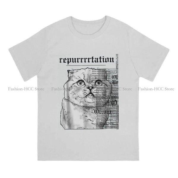 Taylor White Cats Swift Rep Tour Harajuku Polyester TShirt Cat Cute