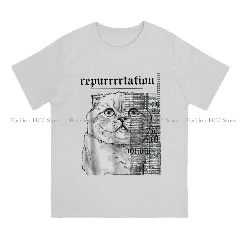 Taylor White Cats Swift Rep Tour Harajuku Polyester TShirt Cat Cute
