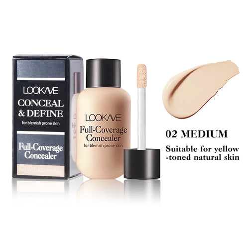 Liquid Concealer Foundation Cream Makeup Waterproof Lasting Full