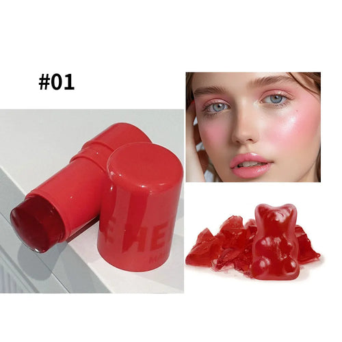 Jelly blush lip gloss stick for lazy people to contour, even skin