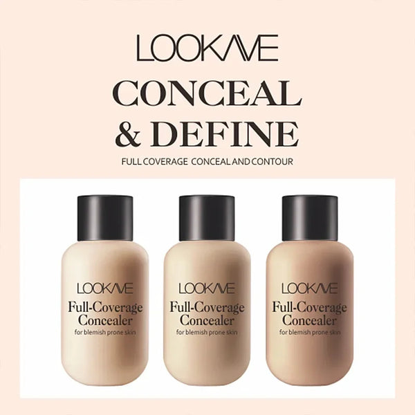 Liquid Concealer Foundation Cream Makeup Waterproof Lasting Full