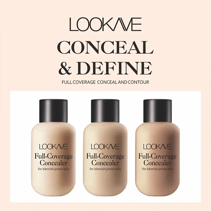 Liquid Concealer Foundation Cream Makeup Waterproof Lasting Full