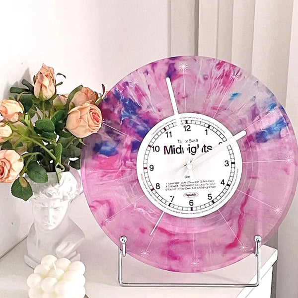 Taylor Swift Record Wall Clock Midnight Album Pattern  Color Vinyl