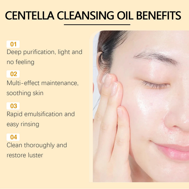 Moisturizing Facial Cleansing Oil Centella Skin Care Fresh Smooth Pore
