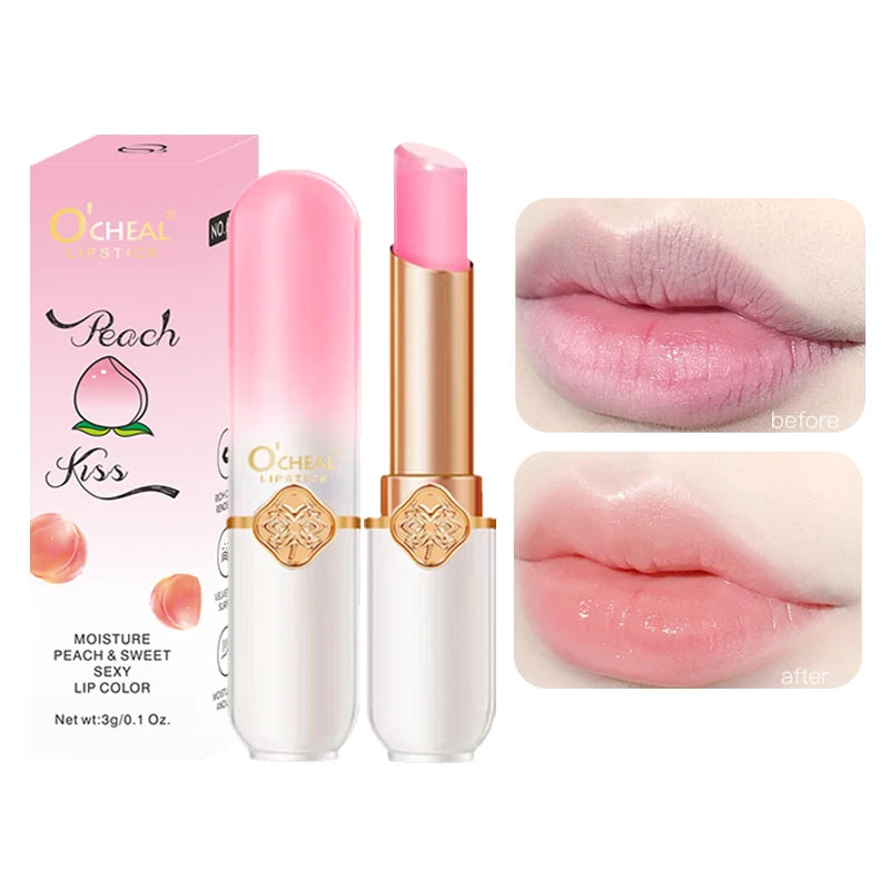 O'CHEAL Color Fruit Lipstick Peach Temperature Changing Lip balm