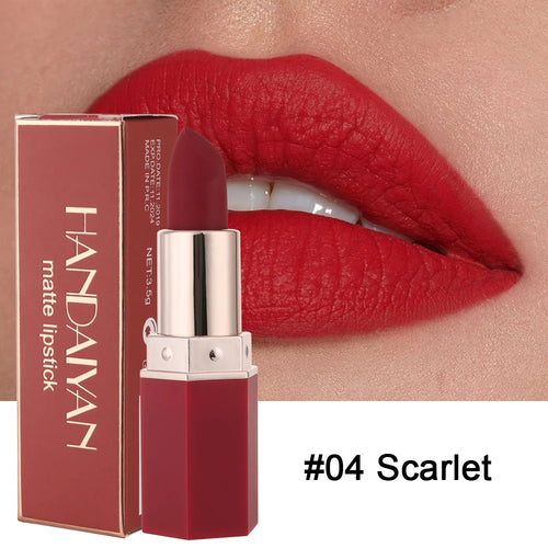 HANDAIYAN 6 Shades Matte Matte Lipstick Velvet Easy Tinting Long-Wear