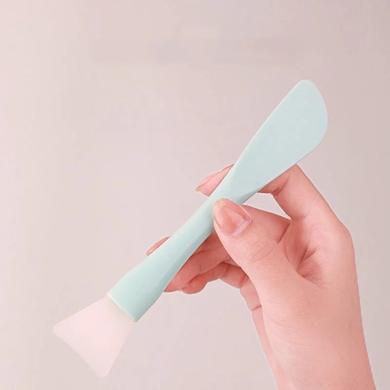1Pcs Silicone Facial Mask Brush Soft Head with Scraper Integrated