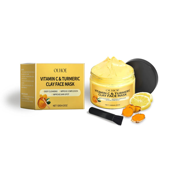 Vitamin C Turmeric Mud Mask Cleansing Shrinking Pores Moisturizer