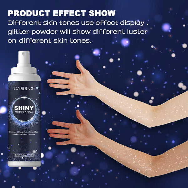 Jaysuing Shiny Glitter Spray Body Hair Clothes Highlighter Powder