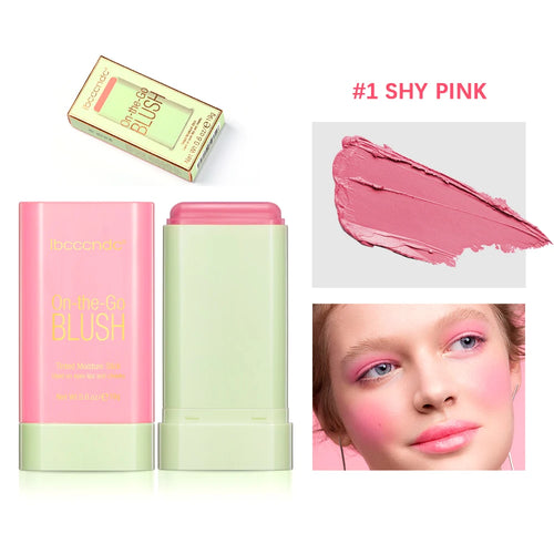 Tinted Mositure Blush Stick Face Pink Cream Cheek Blusher Cosmetics 3