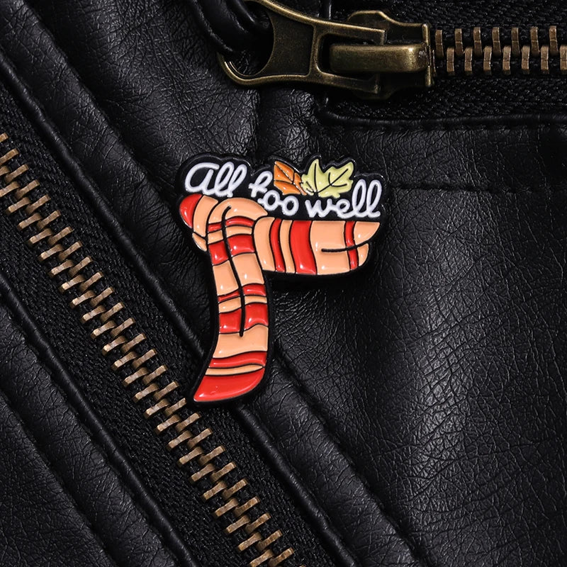 Creative Taylor Swift brooch, red scarf, All Too Well