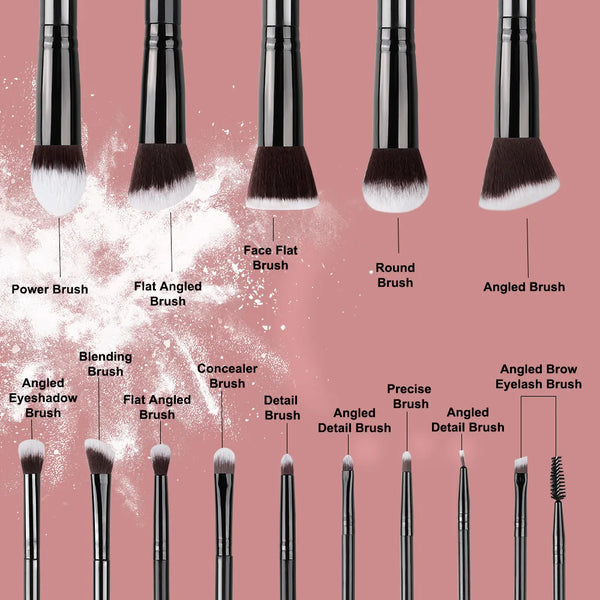 NEW 14PCS Makeup Brushes Set  Soft Fluffy Foundation Blush Powder