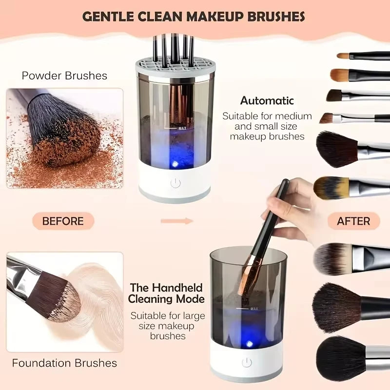 3 In 1 Electric Makeup Brush Cleaner  USB Plug Portable Eyeshadow