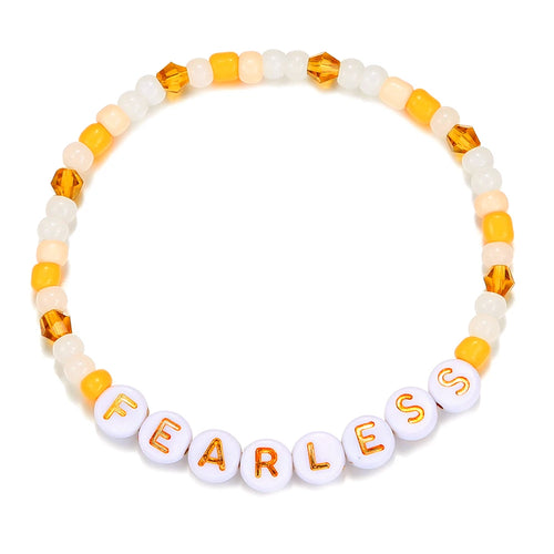 Trendy Taylor Swift Concert Fan Bracelet Crystal Opal Beaded Alphabet