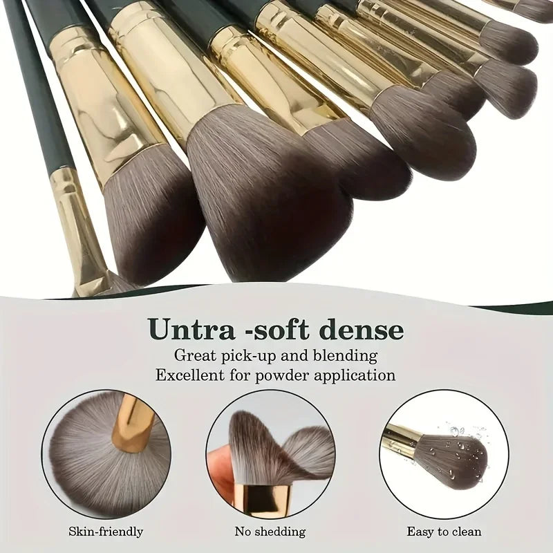 14 Piece Makeup Brush Set Soft Fluffy Eyeshadow Brush Concealer Brush