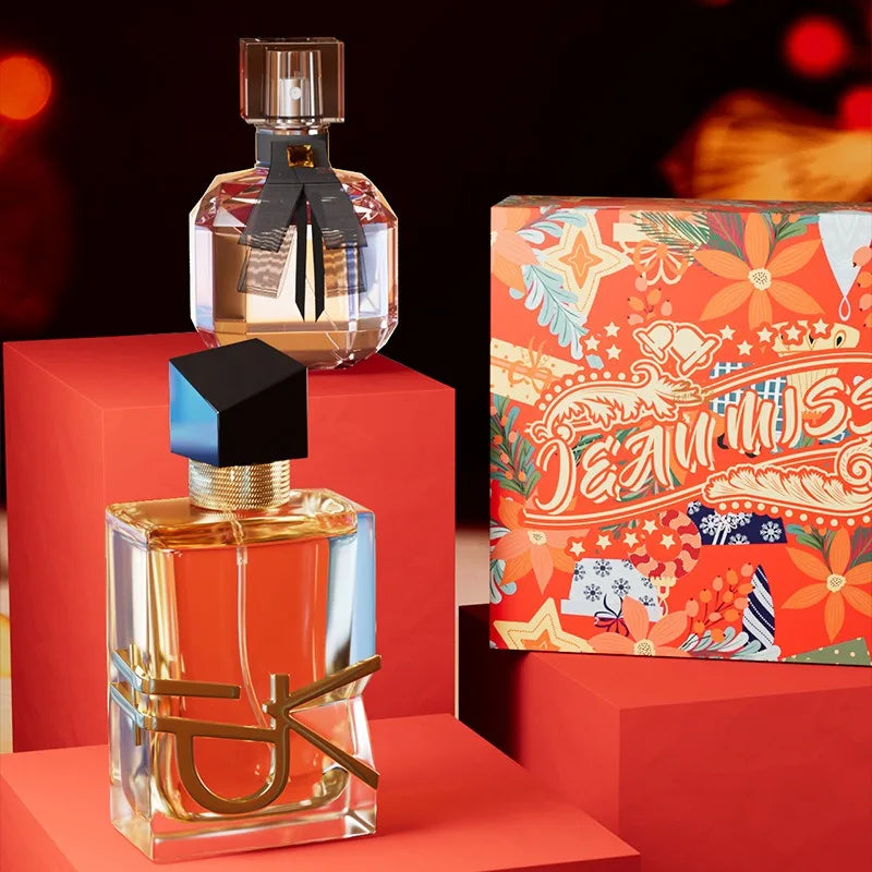 2x50ML Perfume Gift Box Set Floral Scent Lasting Fragrance Pheromone