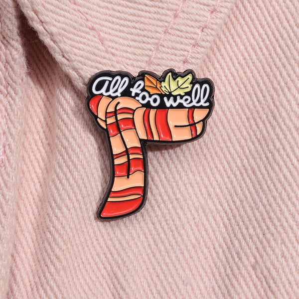 Creative Taylor Swift brooch, red scarf, All Too Well