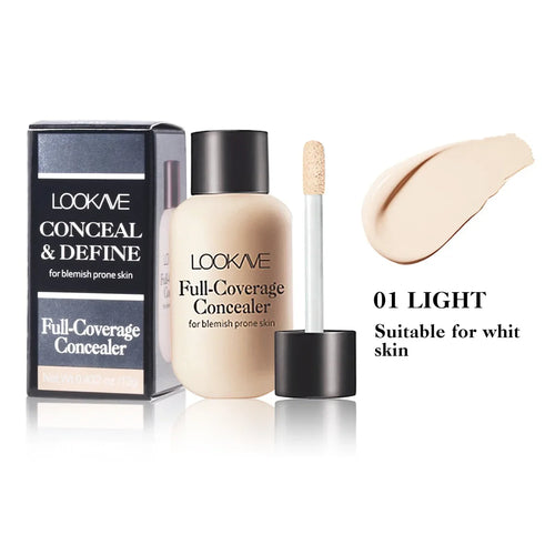 Liquid Concealer Foundation Cream Makeup Waterproof Lasting Full