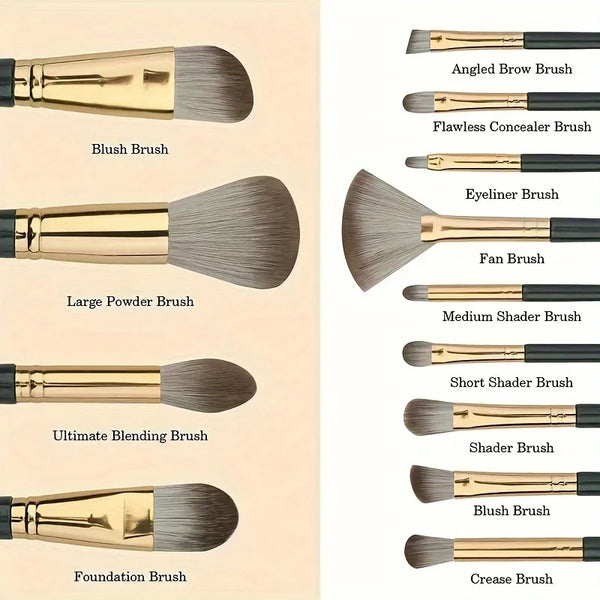 14 Piece Makeup Brush Set Soft Fluffy Eyeshadow Brush Concealer Brush