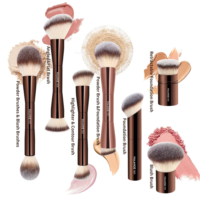 MAANGE Makeup Brushes Double Head Foundation Powder Concealer Blusher
