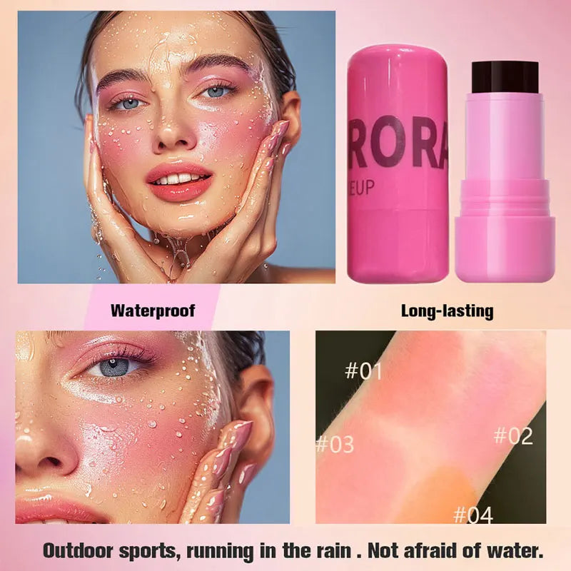 Jelly blush lip gloss stick for lazy people to contour, even skin