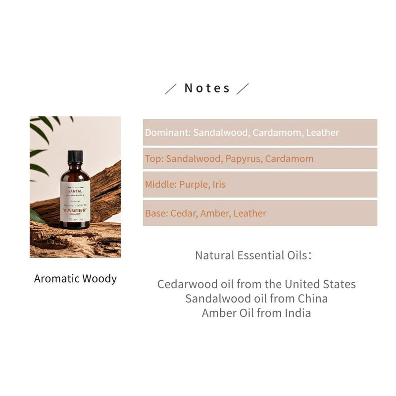 YANDER 100ml Sandalwood Essential Oil Aromatic Woody Fragrance Oil
