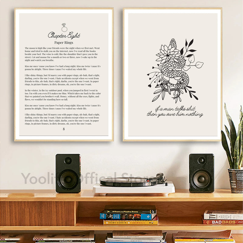 Modern Minimalist Wall Art Abstract Lines Taylor Swift HD
