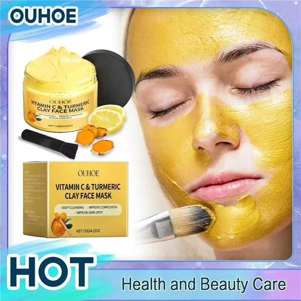 Vitamin C Turmeric Mud Mask Cleansing Shrinking Pores Moisturizer