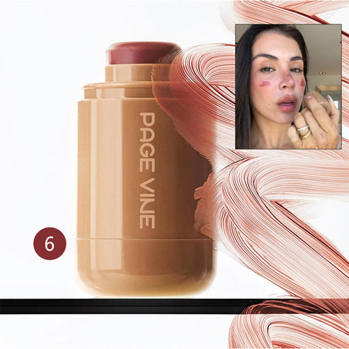 PAGE VINE Pocket Blush Stick Multi-Functional 6 Colors Lip & Cheek