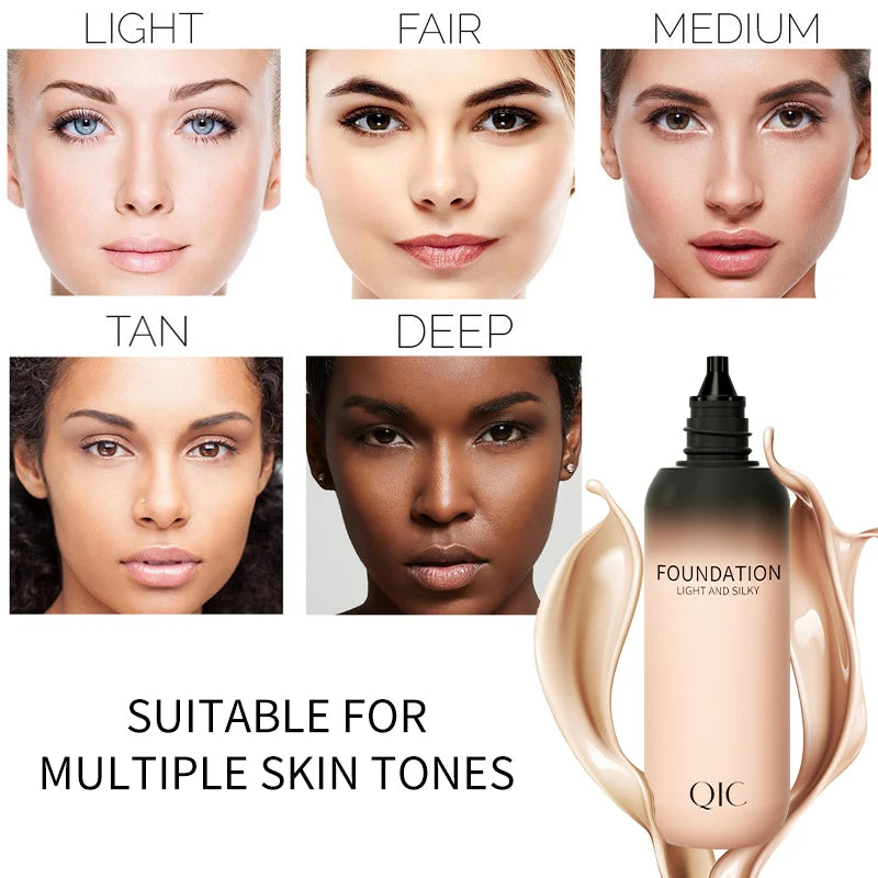 30ml Liquid Foundation Cream Waterproof Oil-control Cover Acne Base