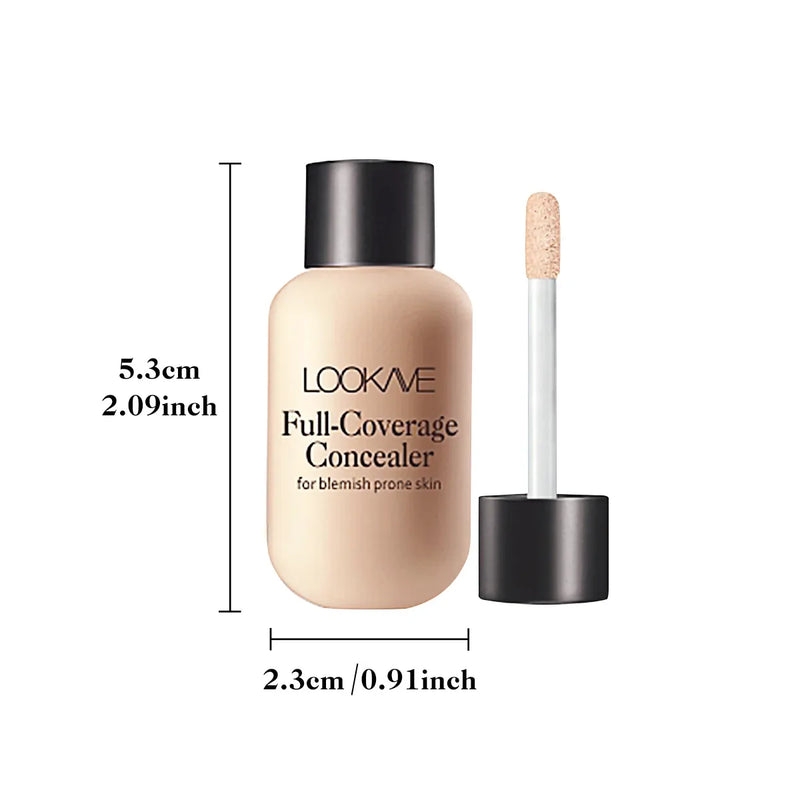 Liquid Concealer Foundation Cream Makeup Waterproof Lasting Full