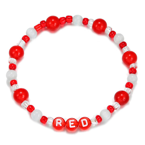 Trendy Taylor Swift Concert Fan Bracelet Crystal Opal Beaded Alphabet