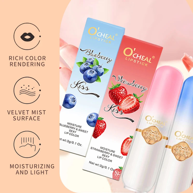 O'CHEAL Color Fruit Lipstick Peach Temperature Changing Lip balm