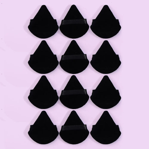 MAANGE 10/12 Pcs Triangle Powder Puff Wet Dry Use For Loose Powder