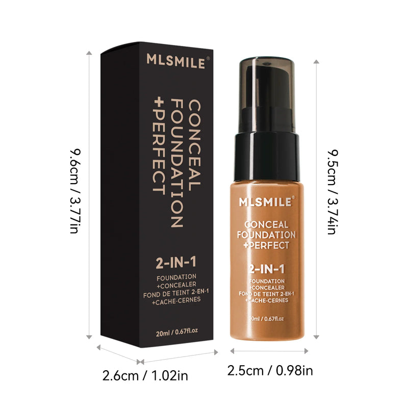 MLSMILE 6 color Powder Foundation long-Lasting Waterproof, Moisturing