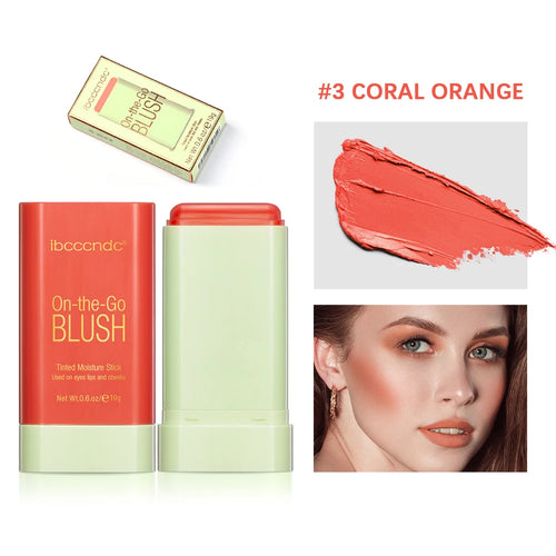 Tinted Mositure Blush Stick Face Pink Cream Cheek Blusher Cosmetics 3