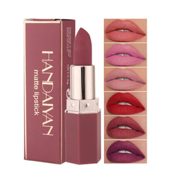 HANDAIYAN 6 Shades Matte Matte Lipstick Velvet Easy Tinting Long-Wear