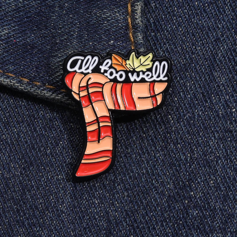 Creative Taylor Swift brooch, red scarf, All Too Well