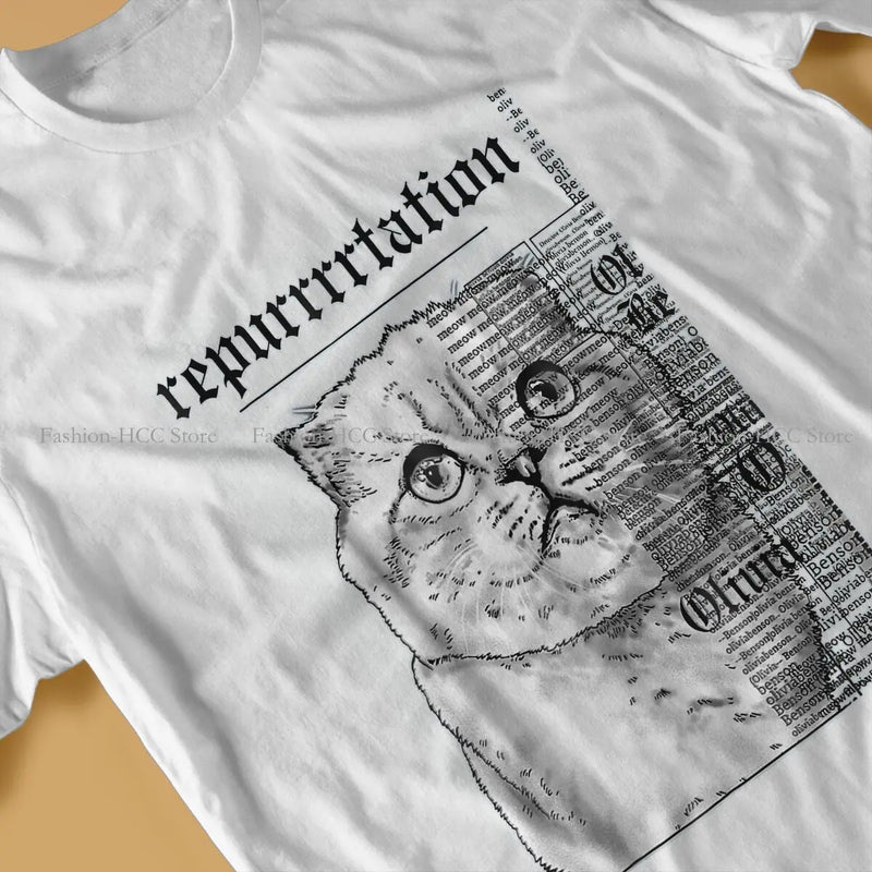 Taylor White Cats Swift Rep Tour Harajuku Polyester TShirt Cat Cute