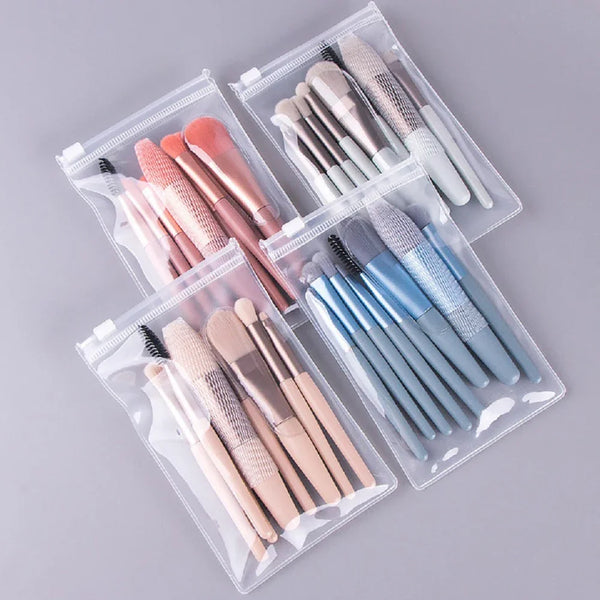 New 8Pcs Makeup Brush Set Makeup Concealer Brush Blush Loose Powder
