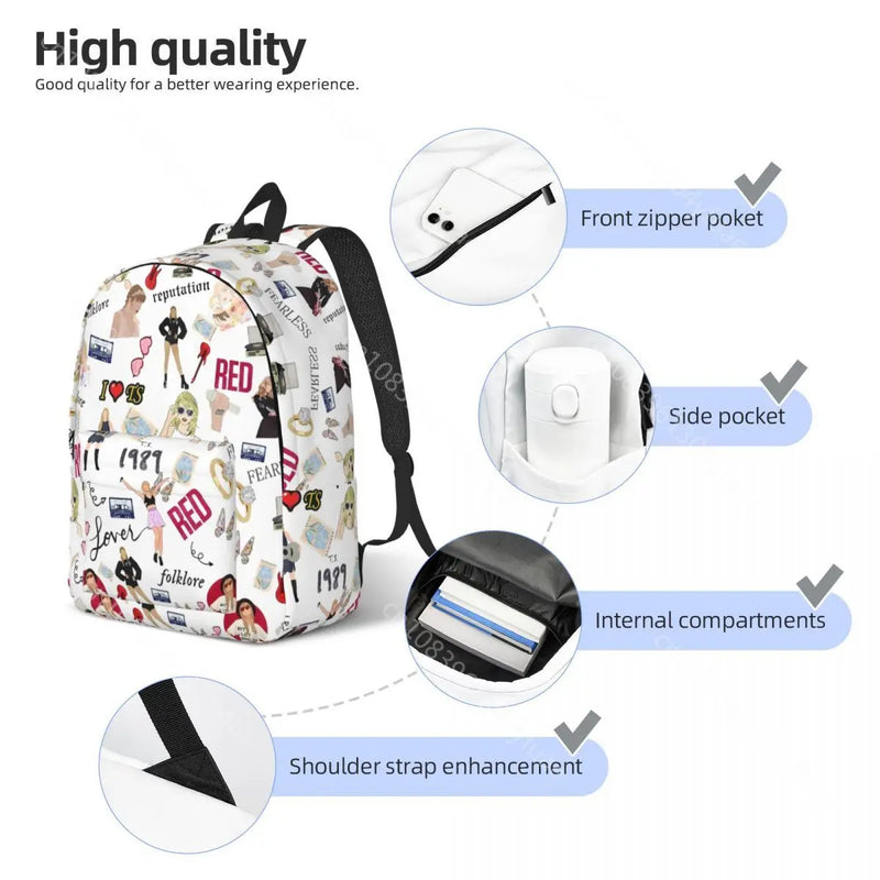 Taylors Music Backpack Fashion Lightweight Backpacks